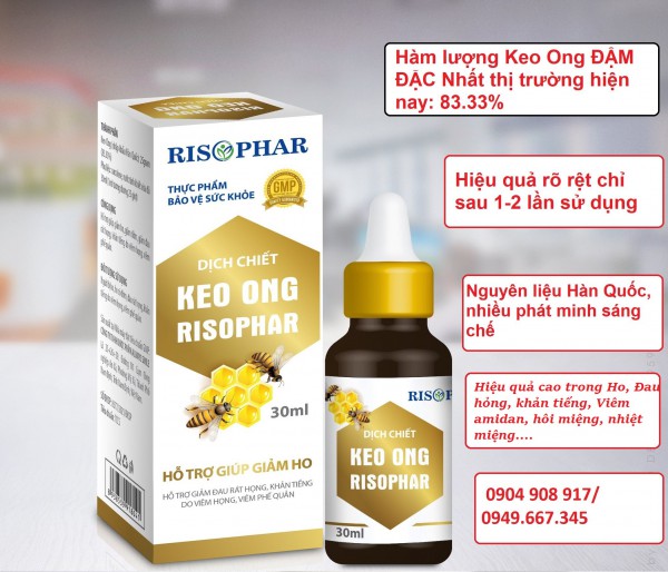 Dịch Chiết Keo Ong Risophar - Đậm đặc 83%- Nguồn gốc Hàn Quốc