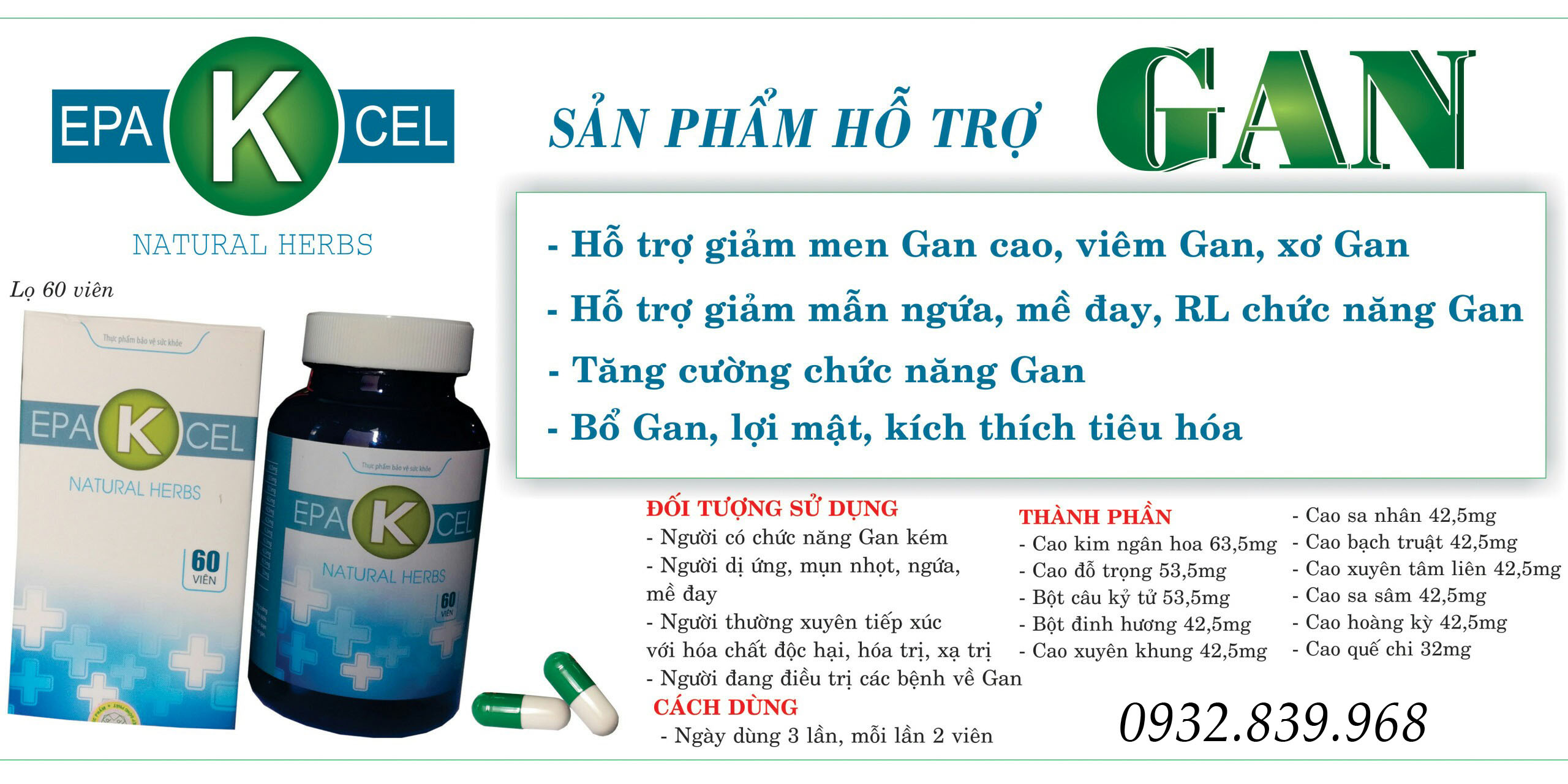 Hạ Đường Huyết Y Sư - Hỗ Trợ Gan Epakcel - Chỉ Thống Cốt
