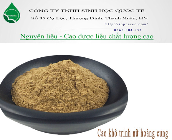 IBP cung cấp cao khô trinh nữ hoàng cung