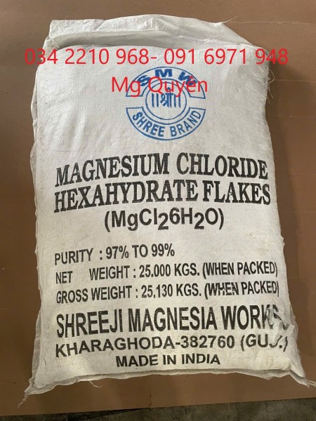 Khoáng tạt MgCl2 95% vảy Ấn Độ cho tôm cá