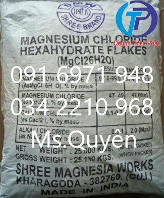 MgCl2 vảy Ấn Độ, khoáng magie clorua giá sỉ, giá cont, giá đại lý