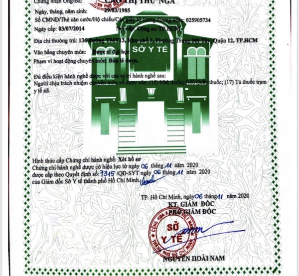 Mình là DS ĐH CÓ CCHN DƯỢC ĐỨNG TÊN NHÀ THUỐC 