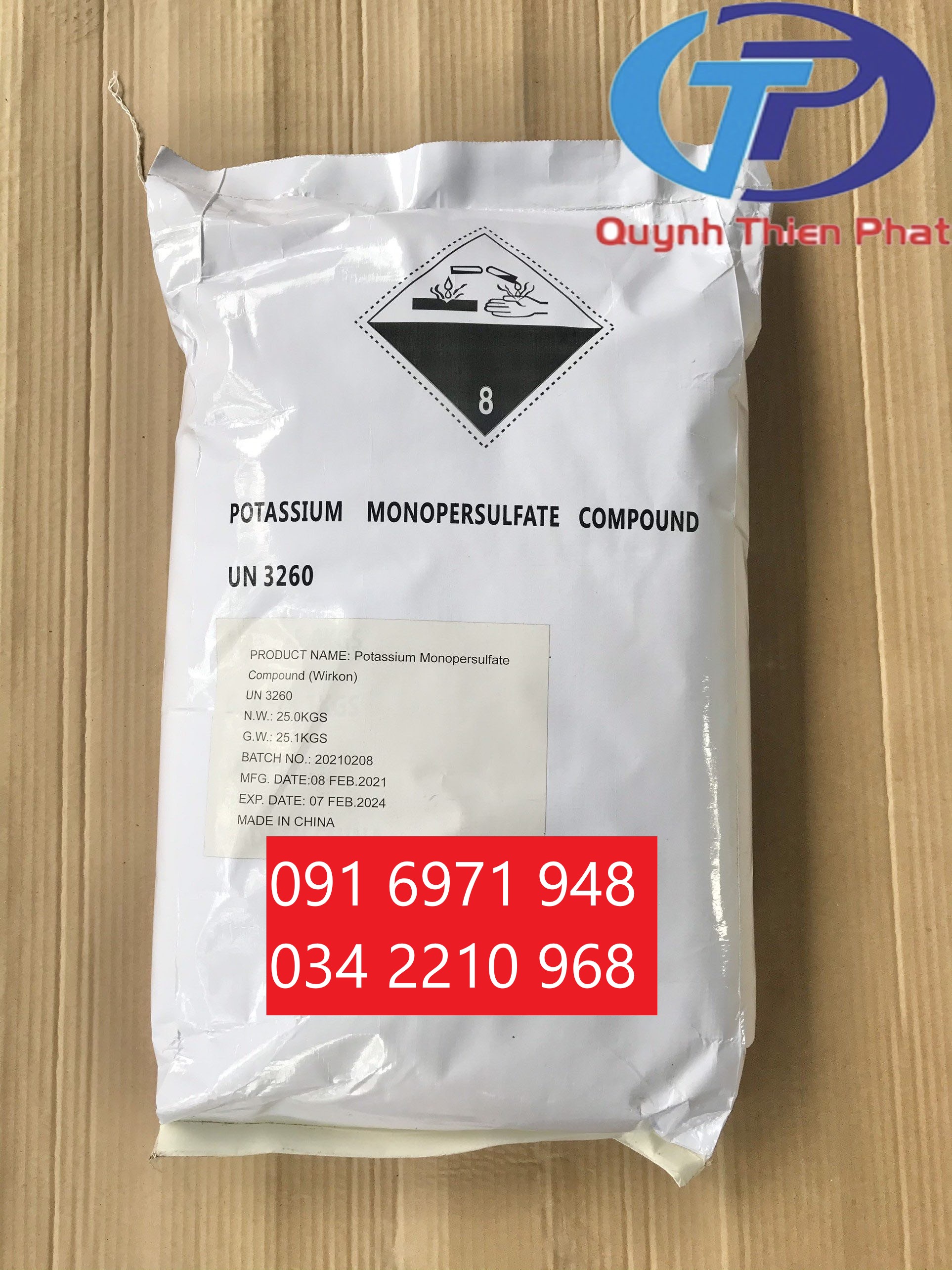 Mua bán diệt khuẩn potassium monopersulphate 50% bột màu trắng, màu hồng 