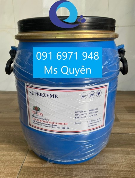 SUPERZYME- enzyme tẩy nhớt bạt, cắt tảo ao tôm cá hàng Ấn Độ
