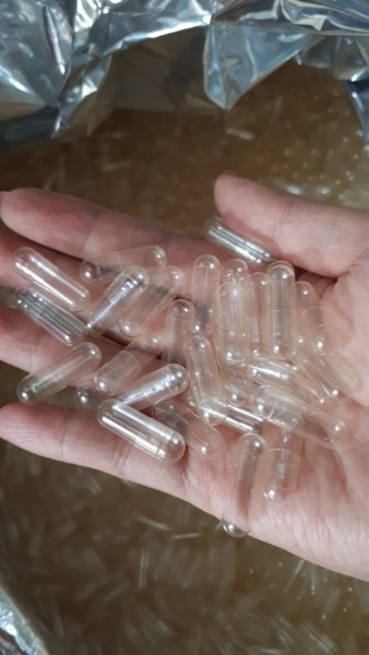 Viên con nhộng màu trong suốt, vỏ nang rỗng, viên nang cứng, vỏ nang đóng bột thuốc nam